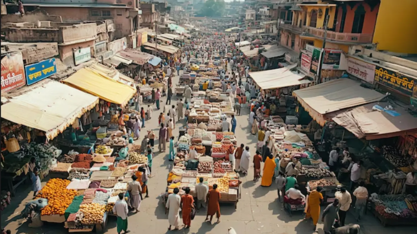 Rajgarh Road and Red Square Market Area